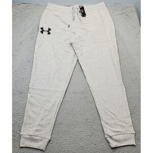 Under Armour Jogger Pants Men 2XL Gray Fleece Lined Elastic Waistband Drawstring